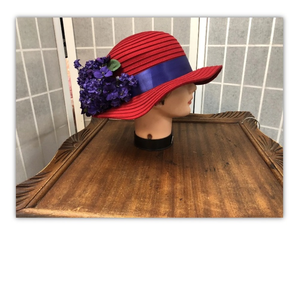 The Scala / Scala,Woman’s,Hats(2), Red,Decorated.: - image 6